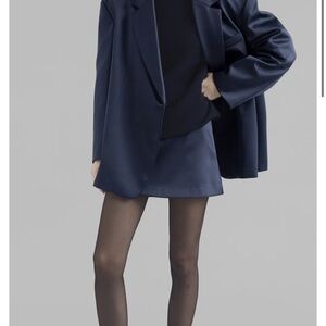 The Frankie shop JO SATIN MINI SKIRT - NAVY